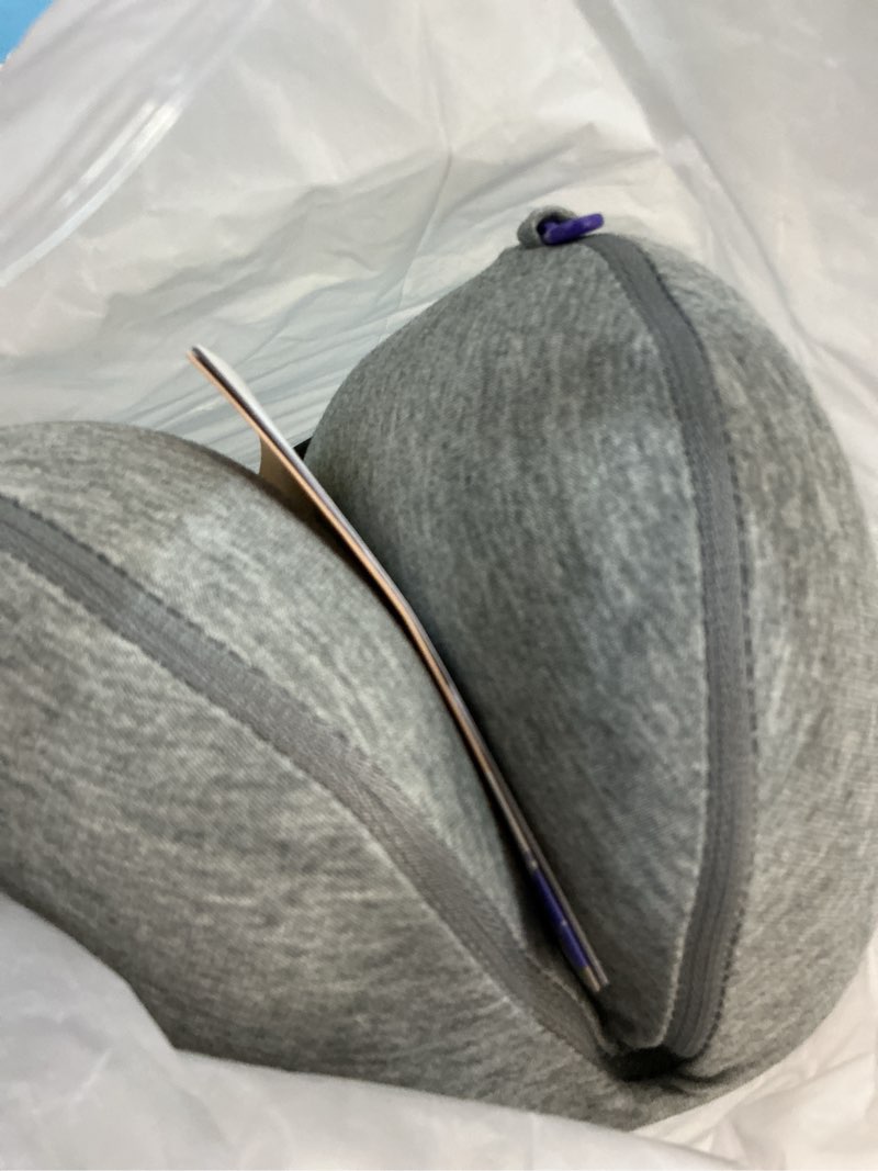 Condition photo showing New/Like New for c cushion lab extra dense lumbar pillow - patented ergonomic multi-region firm back support for lower back pain relief - lumbar support cushion with strap for office chair, car, sofa, plane - grey