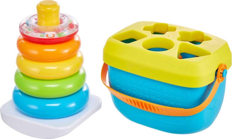 fisher-price baby’s first blocks & rock-a-stack toy set