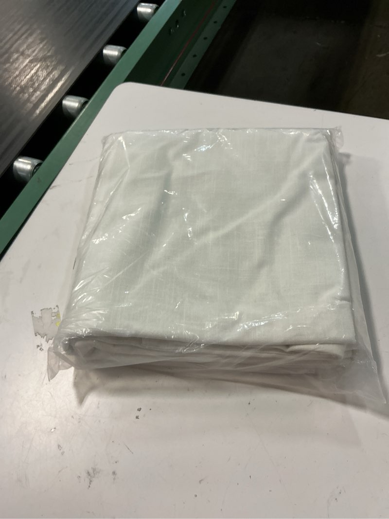 Condition photo showing Good Condition for piped edge cotton true blackout curtain - single panel, 48x96, ivory/oatmeal piping