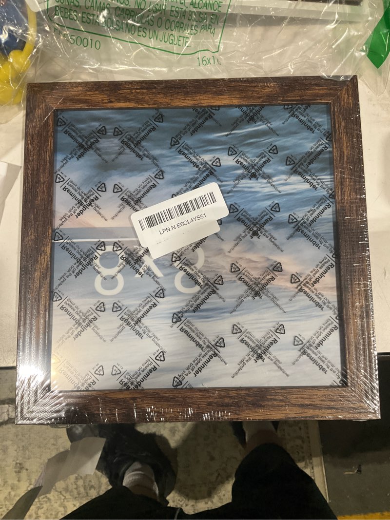Condition photo showing Good Condition for a2 picture frame brown, classic 16.5x23.4 poster frame, horizontal or vertical wall mounting, 1 pack brown a2