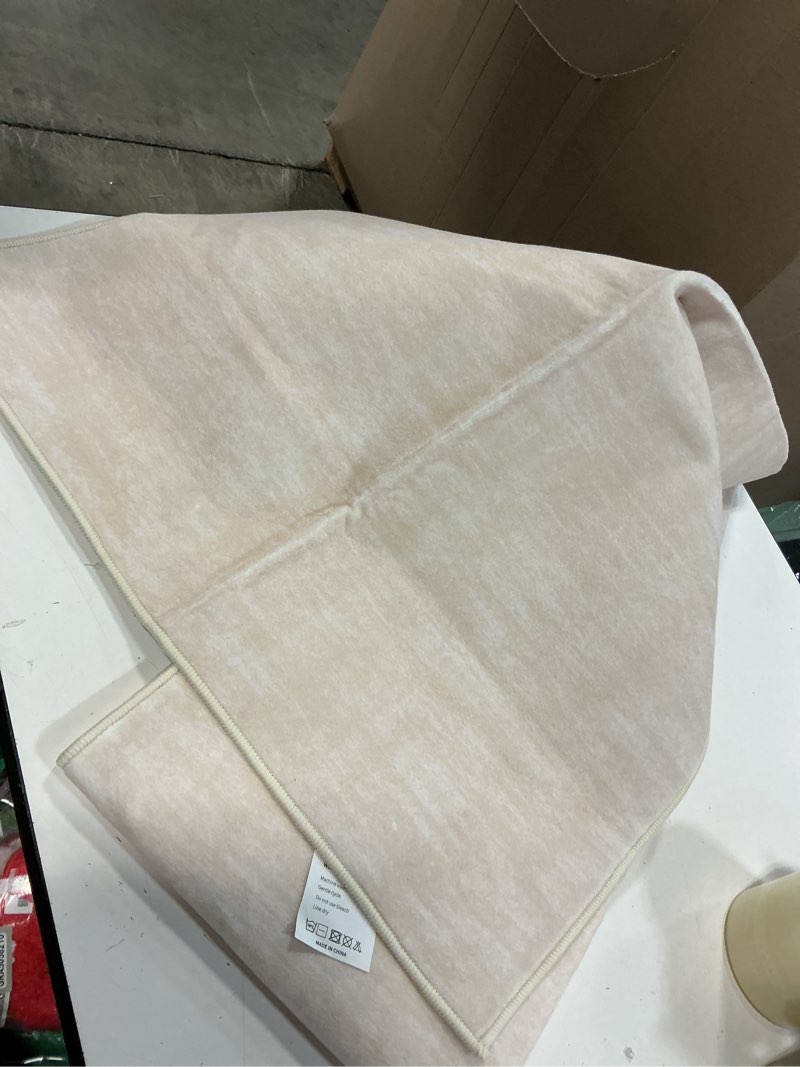 Condition photo showing Good Condition for hallway runner rug 2.5x8 washable non slip kitchen runner rugs low pile modern solid color living room rugs minimalist plain entry long runners boho accent solid runner rugs for bedroom nursery, ivory ivory 2'6" x 8' (runner)