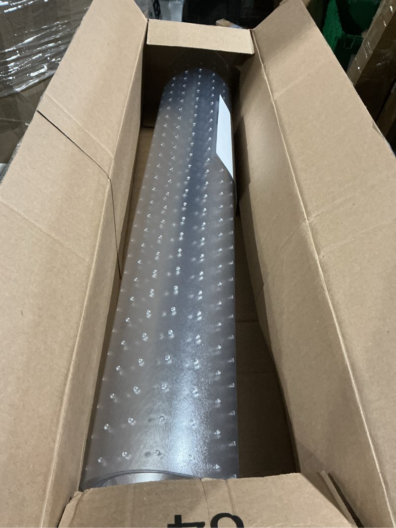 Condition photo showing Good Condition for chair mat for carpeted floors, 36" x 48" clear heavy duty office chair mat, low-pile carpet protector, smooth glide for desk & computer chairs, under-desk coverage (transparent) clear (for carpet) 36'' x 48'' for carpet
