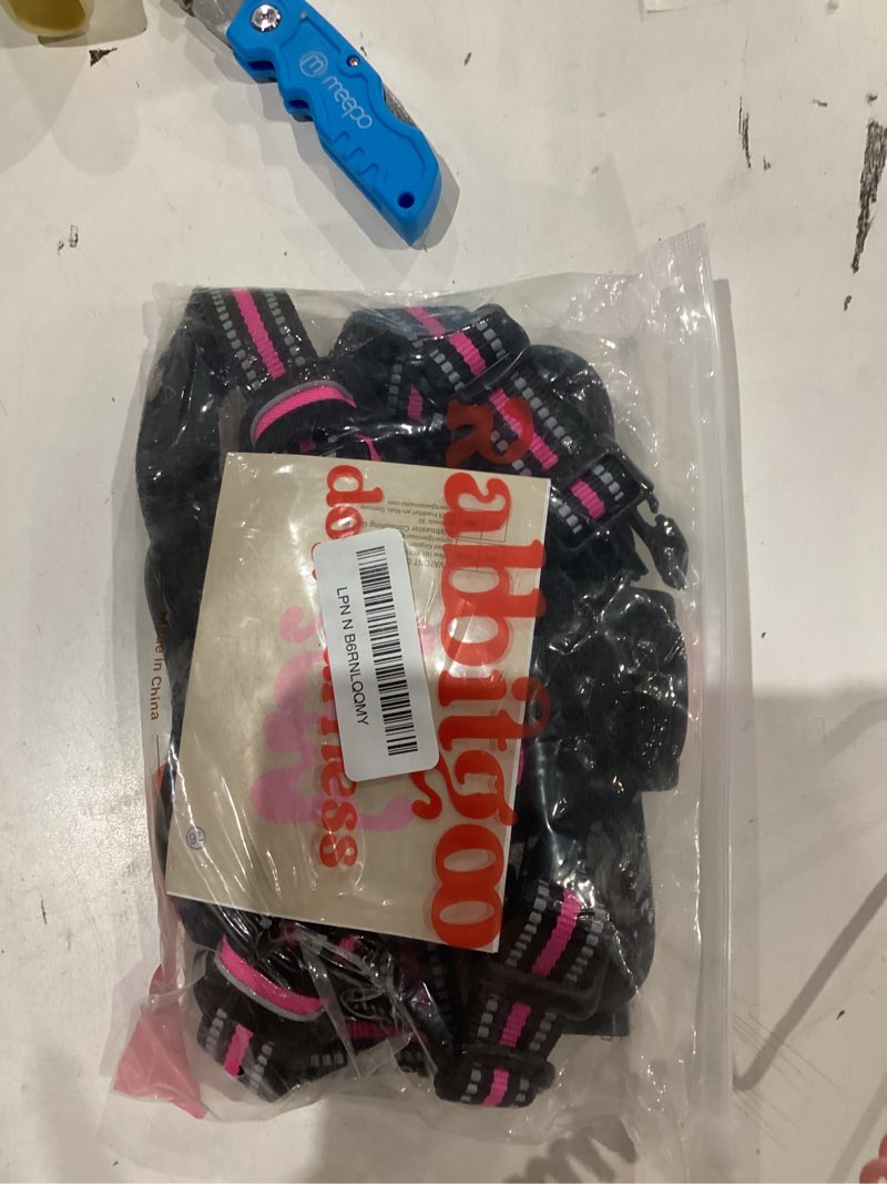 Condition photo showing Good Condition for rabbitgoo dog harness no pull with 2 leash clips, adjustable soft padded, reflective oxford no choke pet vest with easy control handle for medium sized dogs, hot pink, m medium hot pink