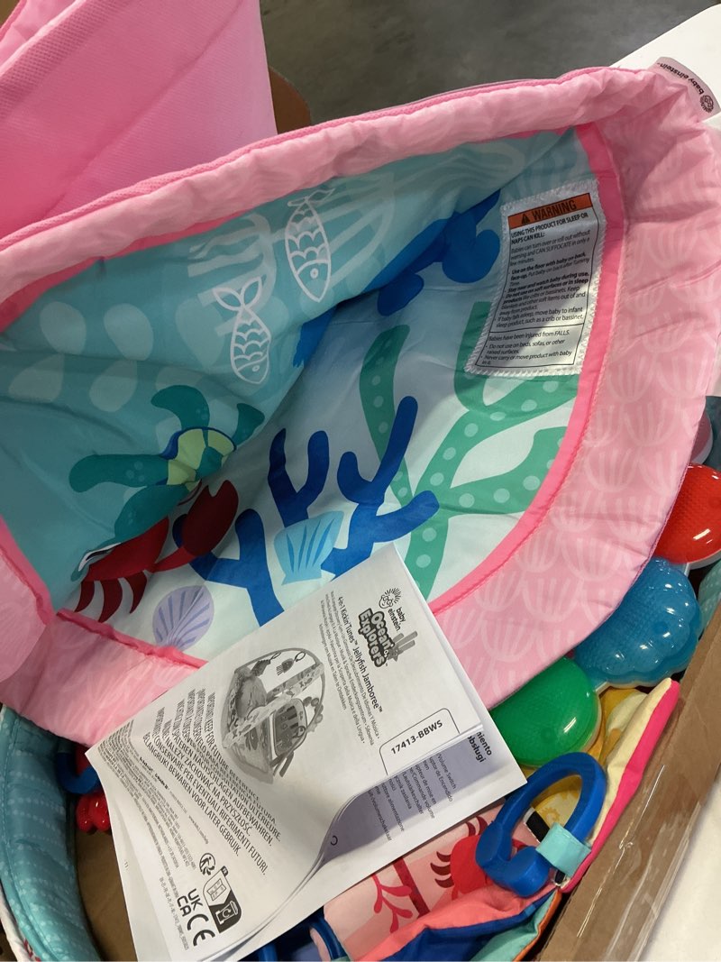 Condition photo showing Good Condition for baby einstein ocean explorers 4-in-1 kickin tunes jellyfish jamboree music & language discovery gym, pink, ages 0 months and up ocean explorers jellyfish jamboree
