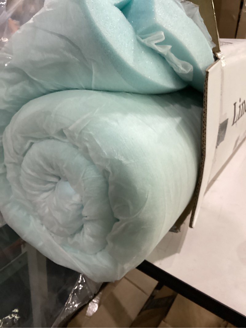 Condition photo showing Good Condition for linenspa memory foam mattress topper, queen size - 2 inch gel infused memory foam - plush feel - cooling and pressure relieving - certipur certified queen 2 inch classic gel