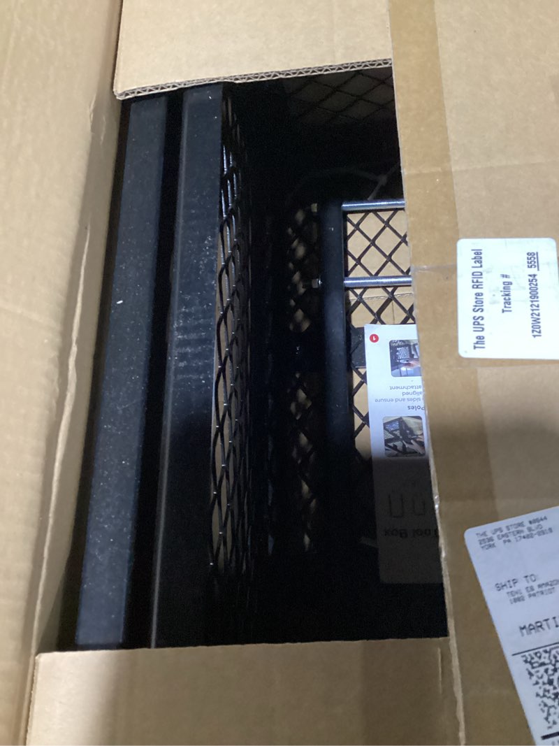 Condition photo showing Good Condition for Heavy Duty Tractor Tool Box Universal-Fitting Tractor Tool Tray Accessories with 24x10x10in Tractor Basket Attachment - Fit for John Deere/Kubota Tractors