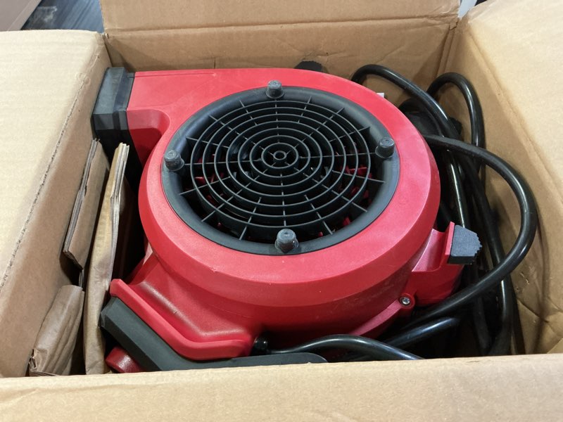 Condition photo showing Good Condition for Vacmaster Red Edition AM201 1101 550 CFM Portable Air Mover Floor and Carpet Dryer for Drying and Cooling