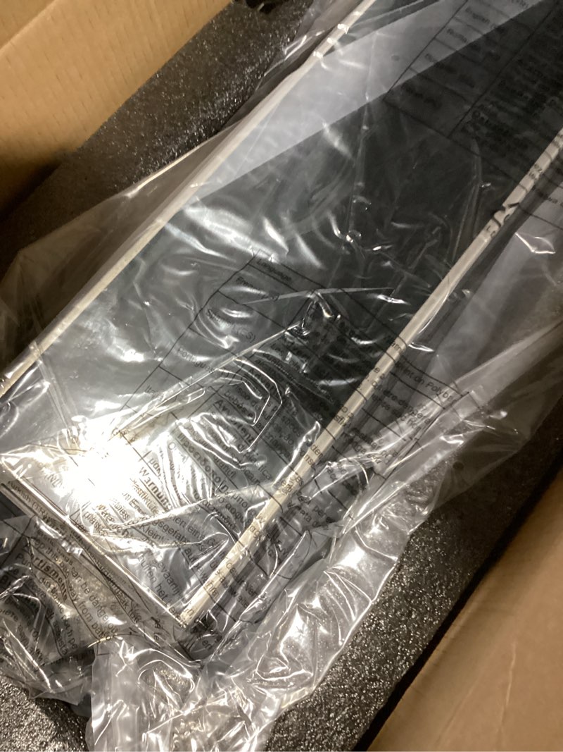 Condition photo showing New/Like New for EAST OAK 1200W Patio Heater, Under Table Electric Heater with Double-Sided Design Silent Heating, IP65 Waterproof Portable Outdoor Heater with Handle and Protection from Tip-Over & Overheating