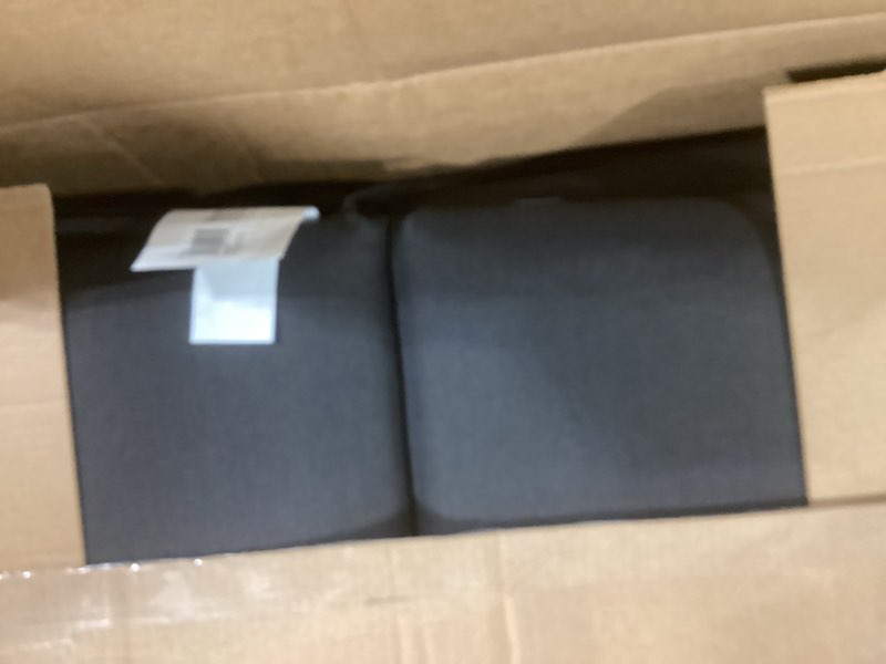 Condition photo showing Good Condition for Arden Outdoor Midback Chair Cushion, 18 x 16.5, Rain-Proof, Fade Resistant Black Leala