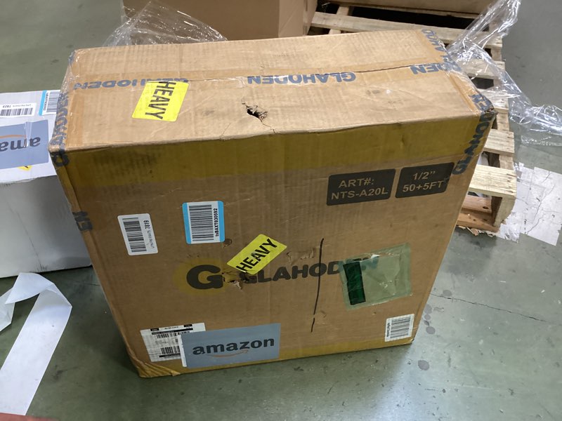 Condition photo showing New/Like New for GLAHODEN Double Arm Air Hose Reel 50 ft Retractable, 1/2 in Hybrid Hose Heavy Duty Steel Professional Air Compressor Hose Reel with 5 ft Lead in Max 300PSI Auto Rewind Quick Coupler Swivel Fitting Double Arm 1/2" 50FT