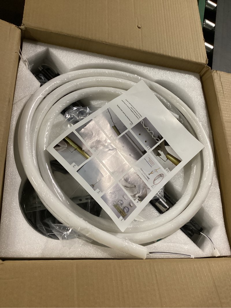 Condition photo showing New/Like New for modern kitchen island light fixtures 3000k-6500k black pendant lights fixture with 59.05 inch soft silicone lamp strip diy outlook modern linear chandelier for table dining room island black 59.05"