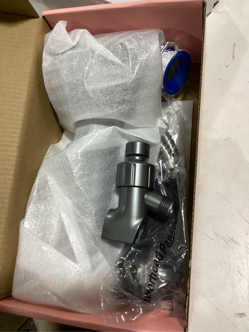 Condition photo showing Good Condition for cobbe ion drops filtered shower head with handheld, high pressure 5 spray mode showerhead with filters, built-in power wash for hard water - remove chlorine - reduces dry itchy skin, gray ion drops gray
