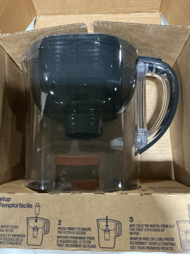 Condition photo showing Good Condition for brita large water filter pitcher for tap and drinking water with smartlight change indicator, includes 1 standard filter, bpa-free, lasts 2 months, 10-cup capacity, stretch limo black