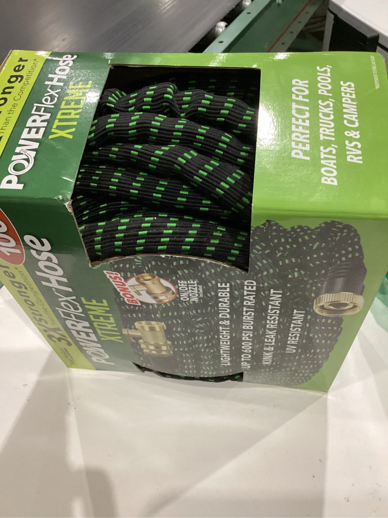 Condition photo showing As Is for flex-able hose flex-able xtreme hose 100ft - kink free, expandable, heavy duty, green