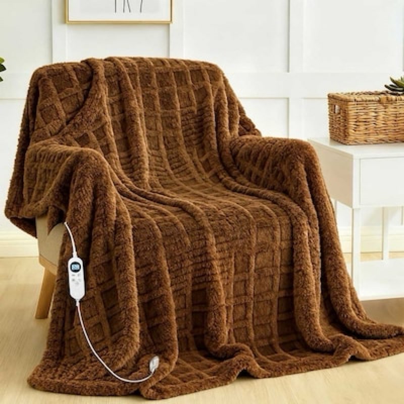(Similar)Aoibox Heated Blanket Electric 50 x 60 in Double Sided Velvet Fleece Throw 12 Heat Levels Fast
