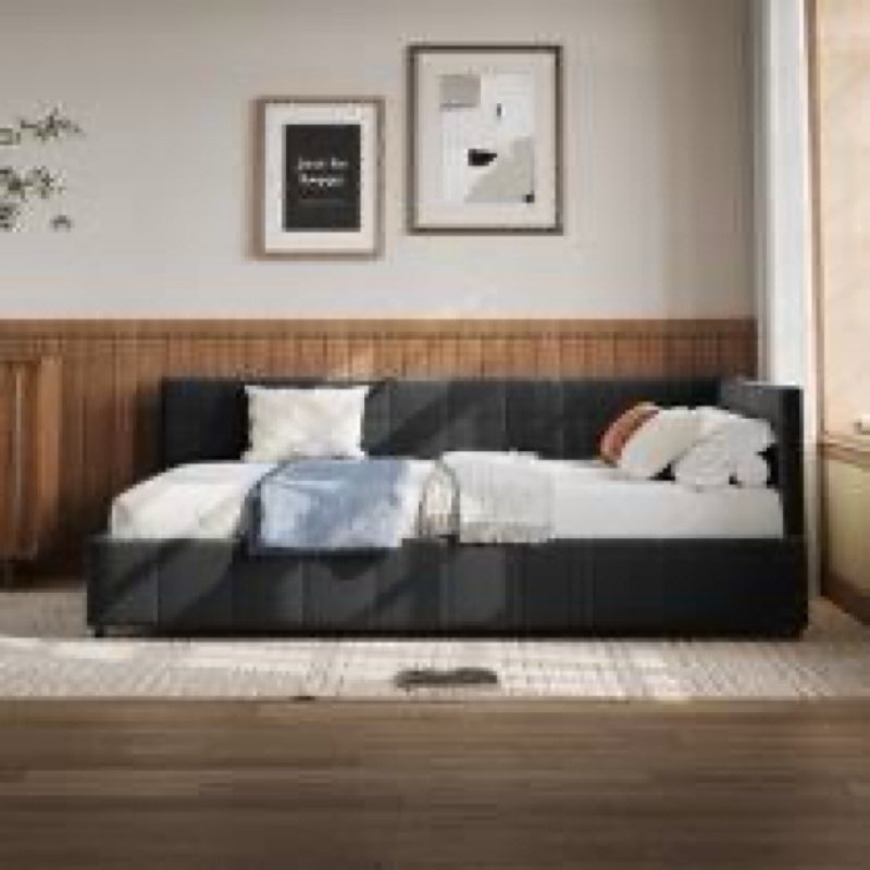 reversible l-shape upholstered platform bed with velvet fabric design incomplete 