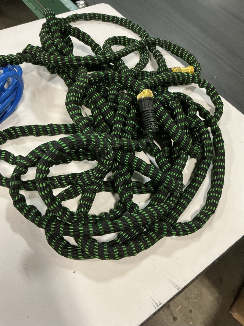 Condition photo showing As Is for flex-able hose xtreme 1-in x 50-ft kink free woven green hose