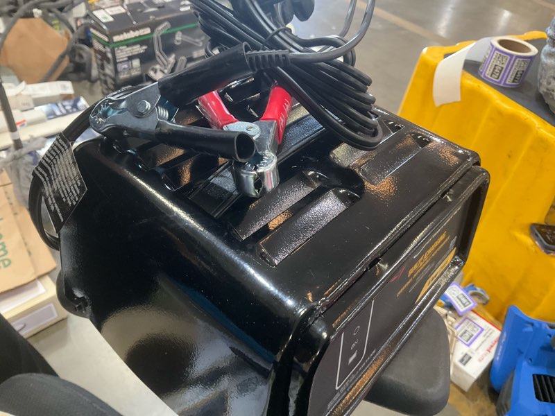 Condition photo showing As Is for schumacher electric 8-amp 6/12-volt car battery charger