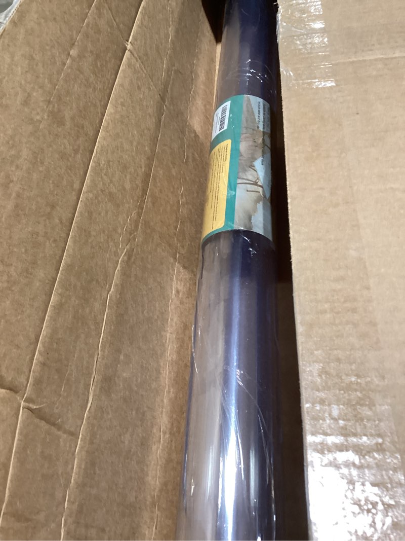 Condition photo showing Good Condition for 38 x 70 inch clear table cover protector, 2mm thick clear table protector for dining room table, plastic table cover, waterproof table pad for kitchen, office clear 2mm 38" x 70"
