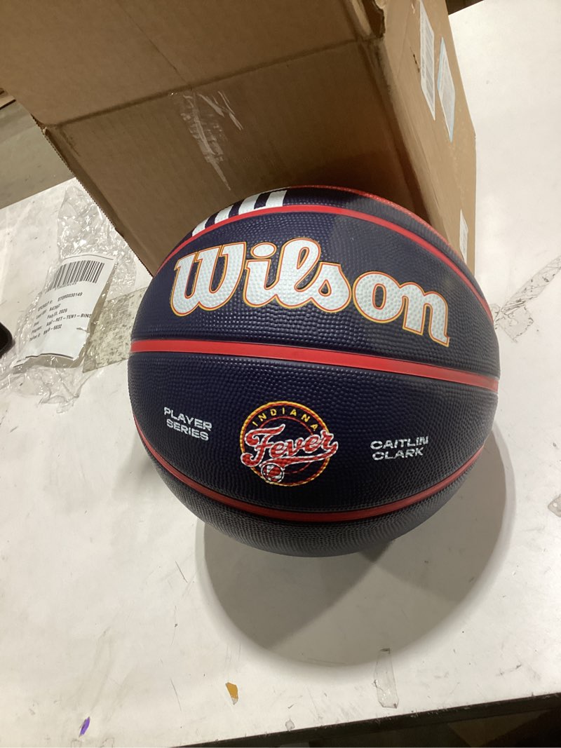 Condition photo showing Good Condition for WILSON WNBA Caitlin Clark Fever Rising Basketball - Navy/Red, Size 6-28.5"
