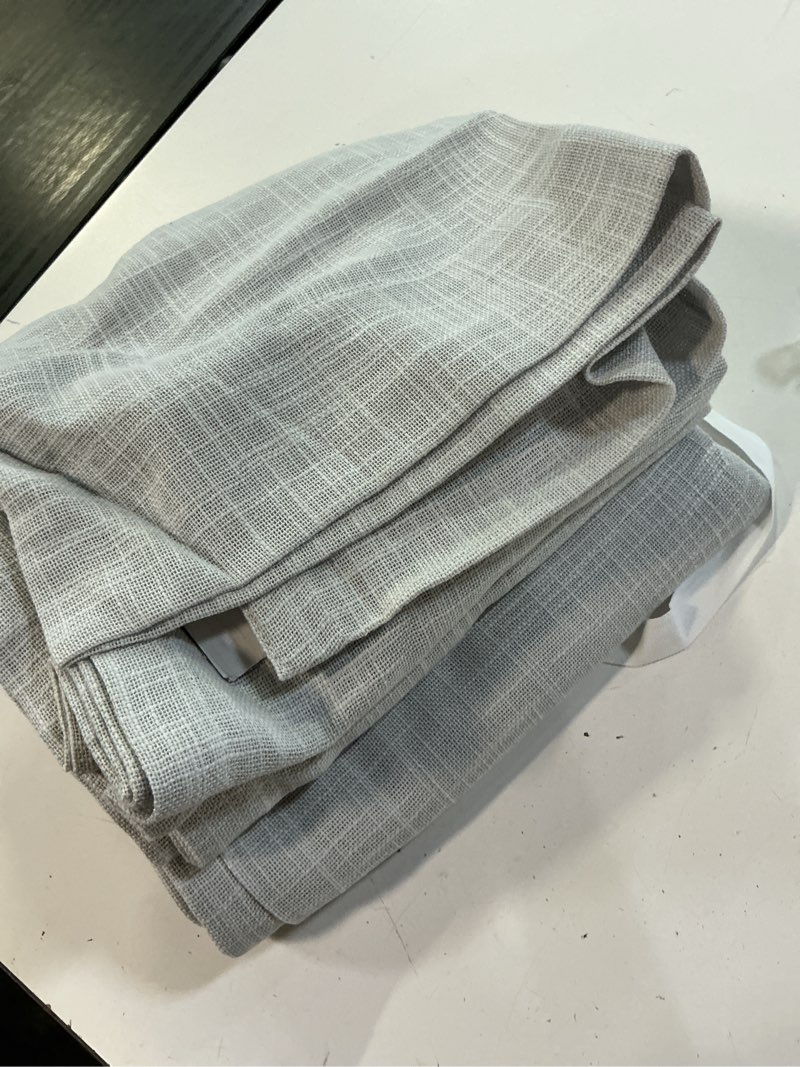 Condition photo showing Good Condition for quince european linen sheer curtain set (set of 2) cloud/light grey 48x96