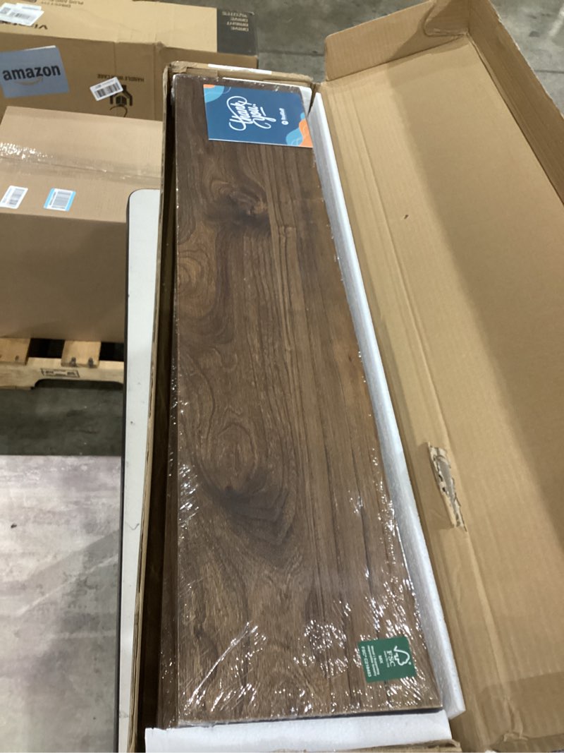 Condition photo showing Good Condition for live edge floating shelves set of 2, 36 inch solid elm wood wall shelves - invisible bracket mount for living room, bedroom, kitchen, bathroom | vintage rustic decor smoke vintage live edge, 36"l, 2packs