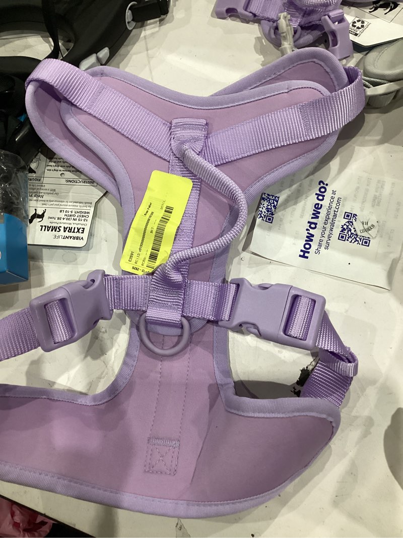 Condition photo showing Good Condition for vibrant life neoprene comfort control monochrome harness, lavender, l