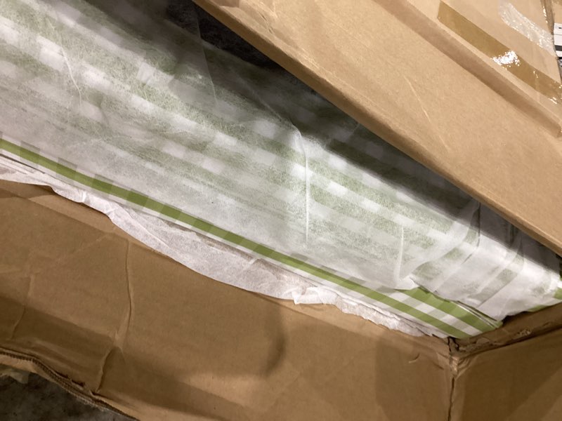 Condition photo showing Good Condition for keiki twin size upholstery daybed with trundle and usb, twin to king design adorable wave shaped extendable linen sofa bed, easy assembly, no box spring required, for living room and bedroom, green green twin+erectable trundle