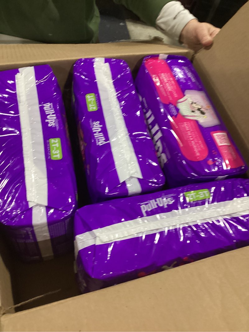 Condition photo showing New/Like New for Pull-Ups Girls' Potty Training Pants, Size 2T-3T Training Underwear (16-34 lbs), 124 Count (4 packs of 31) 2T-3T 124