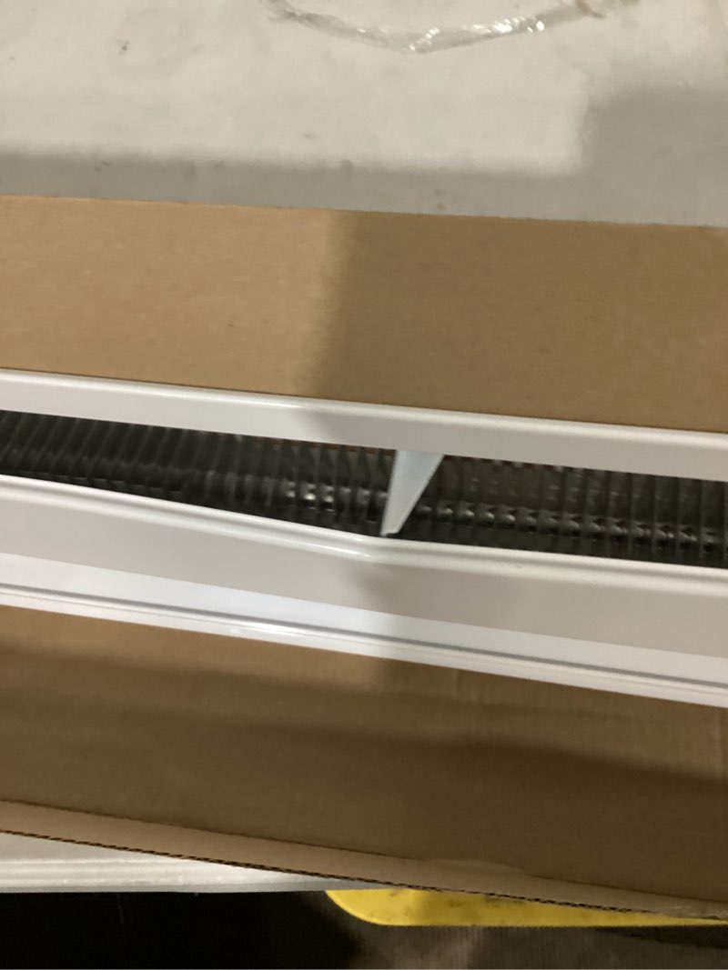 Condition photo showing As Is for 72 in. 240/208-volt 1,500/1,125-watt electric baseboard heater in white