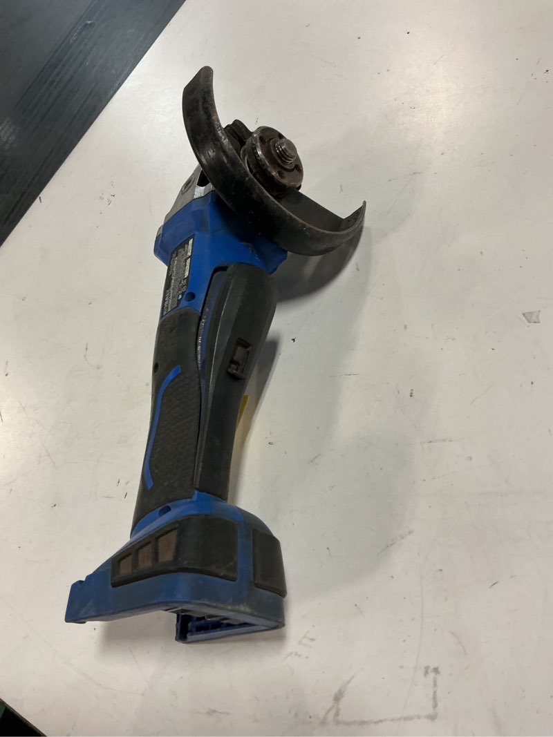 Condition photo showing As Is for kobalt kag 242b-03 24v max paddle switch brushless angle grinder tool only