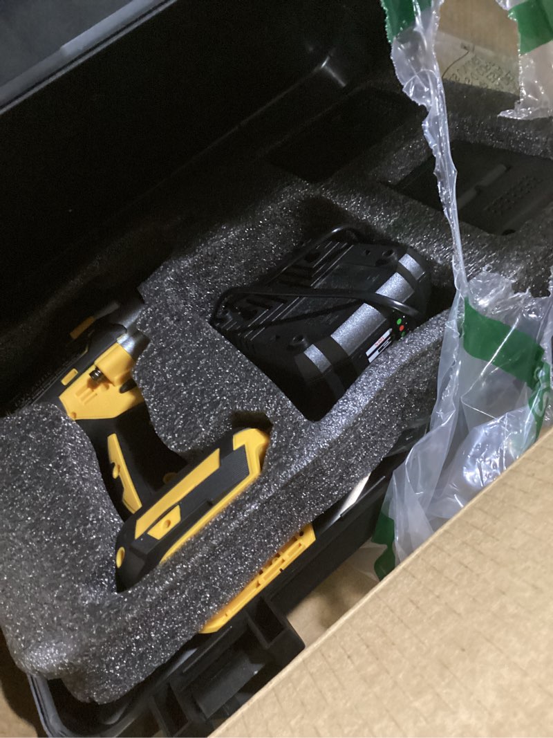 Condition photo showing Good Condition for 1000N.m(740Ft-lbs) Cordless Impact Wrench, 1/2 Inch High Torque Brushless 21V Impact Gun w/ 2 x 4.0Ah Battery & Fast Charger & 6 Sockets, Pistola De Impacto for Home Car Tires Truck Mower