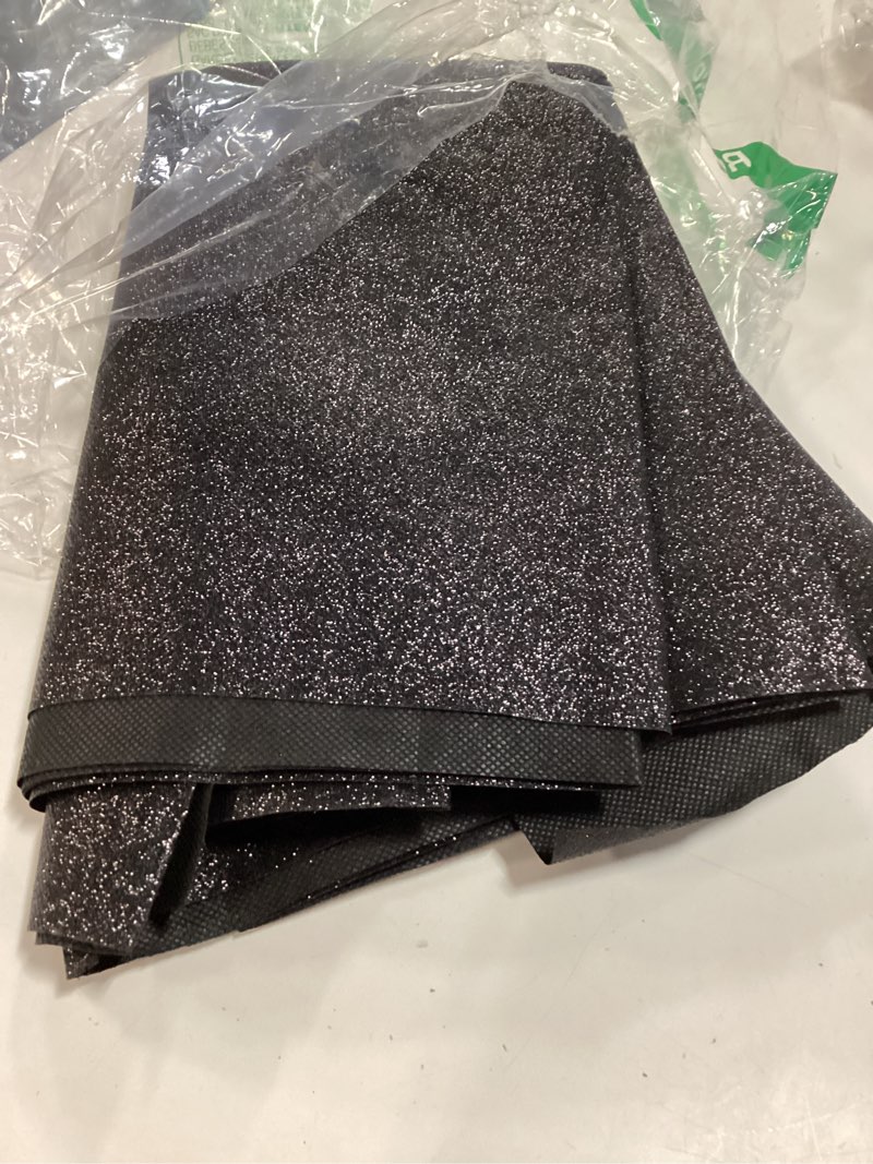 Condition photo showing New/Like New for ceenna 2026 prom party decoration glitter carpet runner 2ft×15ft graduation prom sequin aisle runner with tape, class of 2026 runway rug congrats grad carpet for graduation night party decor(black)