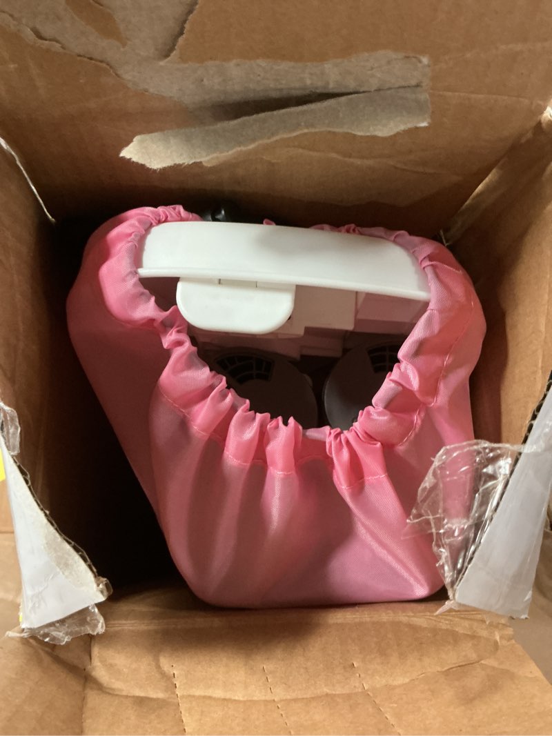 Condition photo showing As Is for bright starts pop ‘n sit portable booster seat, pink, 6+ months