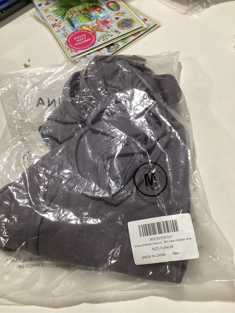 Nfsion Women's Summer Casual Sleeveless Dress Loose Spaghetti Strap Beach Dresses with Pockets Mediu