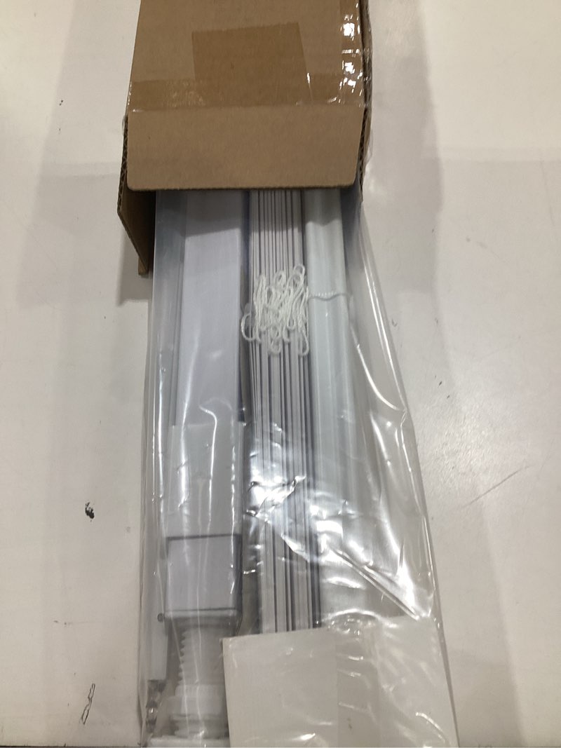 Condition photo showing Good Condition for lazblinds no tools no drill 1" vinyl mini blinds, cordless blinds for windows, light filtering horizontal window blinds & shades, 22" w x 36" h, white cordless-white 22" w x 36" h
