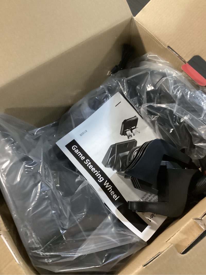 Condition photo showing Good Condition for doyo gaming steering wheel and pedals, 180° pc racing wheel with paddle shifters for ps3, playstation 3, switch, ps4 - plug and play, height and tilt adjustable