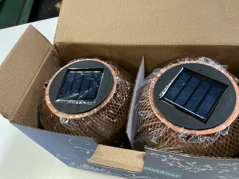 Condition photo showing Good Condition for Solar Lanterns Outdoor Waterproof Christmas Birthdays Gifts for Women Mom Grandma Butterfly Garden Decor Metal Hanging Solar LED Lights for Patio(Hummingbird-2P) Butterfly Swarm_2Pack