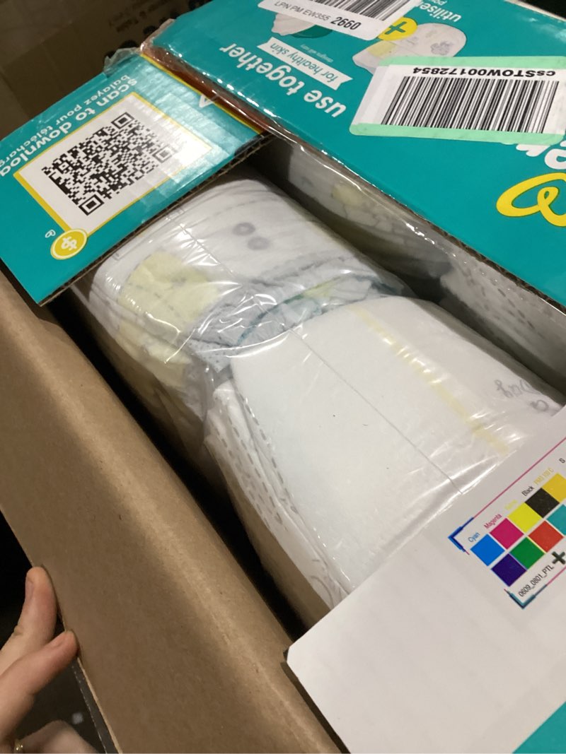 Condition photo showing New/Like New for Pampers Swaddlers Diapers, Size 2 (10-22 lbs), 148 Count, Absorbent, Keeps Baby Dry and Comfortable, Skin Safe Disposable Baby Diaper (Packaging May Vary)