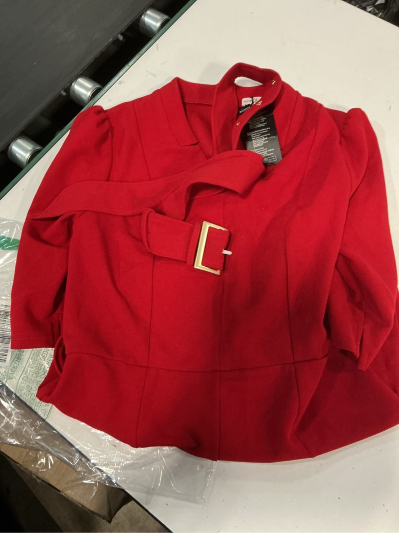 Condition photo showing Good Condition for GRACE KARIN Womens Work Dresses V Neck 3/4 Sleeve Back Zipper Tie Waist Bodycon Dress Office Cocktail Dress with Pockets Red Small