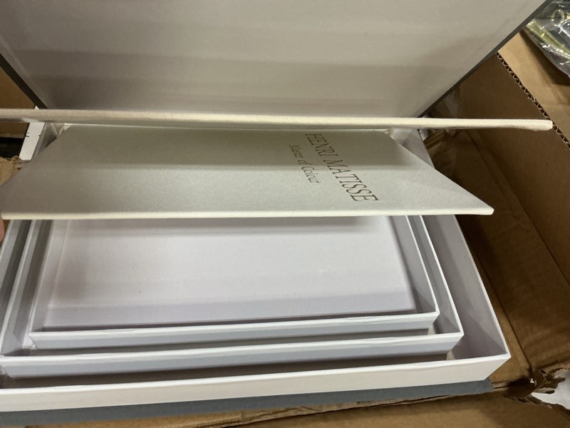 Condition photo showing Good Condition for decorative books for home decor,set of 3 aesthetic faux books with storage box,linen fake books for coffee table,bookshelf & mantle decor,modern decorative book set(grey)