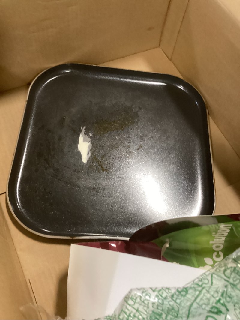 Condition photo showing As Is for Ecolution Artistry Nonstick Square Griddle, Easy To Clean, Comfortable Handle, Even Heating, Dishwasher Safe Pots and Pans, 11-Inch, Black 11-Inch x 11-Inch Black