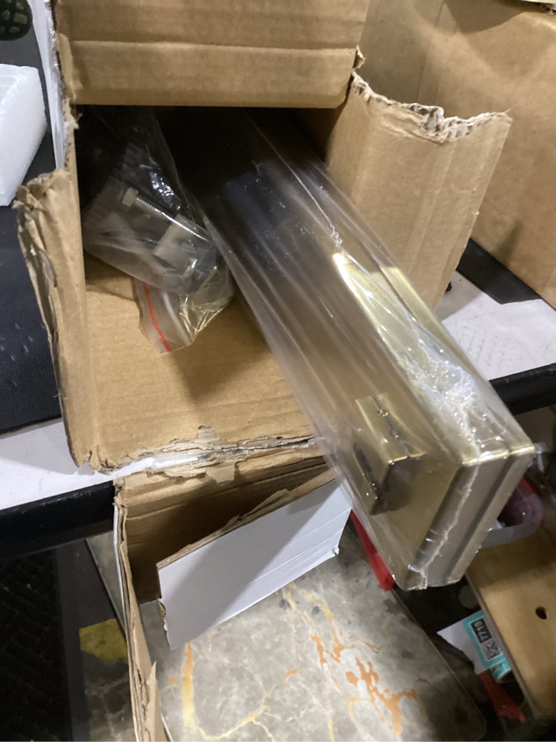 Condition photo showing New/Like New for kingston brass bsf2427 watercourse 24" stainless steel linear shower drain with reversible tile insert and flat grate, brushed brass