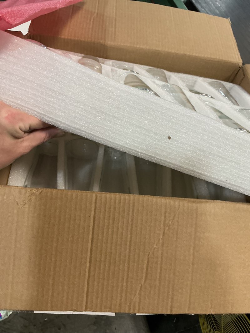 Condition photo showing New/Like New for glasseam clear flower vases for centerpieces: modern glass vase set of 24 for wedding party centerpiece home table decor 5.5in small bud vases for flowers rose tulip stems clear-24pcs clear