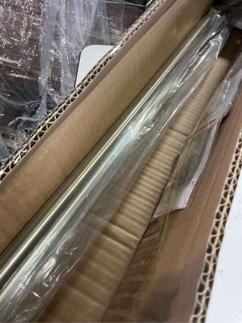 Condition photo showing Good Condition for 2 pack antique bronze disc curtain rods, 28-48 inches window curtain rod,adjustable room darkening drapery rod with aluminum finials and brackets,wrap around design 28-48" & 2pcs antique bronze