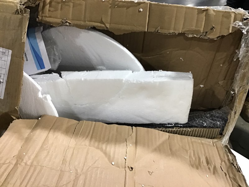 Condition photo showing As Is for Kertnic Freestanding Coat Rack with 18 Hooks & Marble Base - Heavy Duty Metal Hall Tree Stand for Entryway, Hats, Coats, Bags Rack- Modern Hanger Organizer for Home, Office, Dorm (18 hooks -Black)