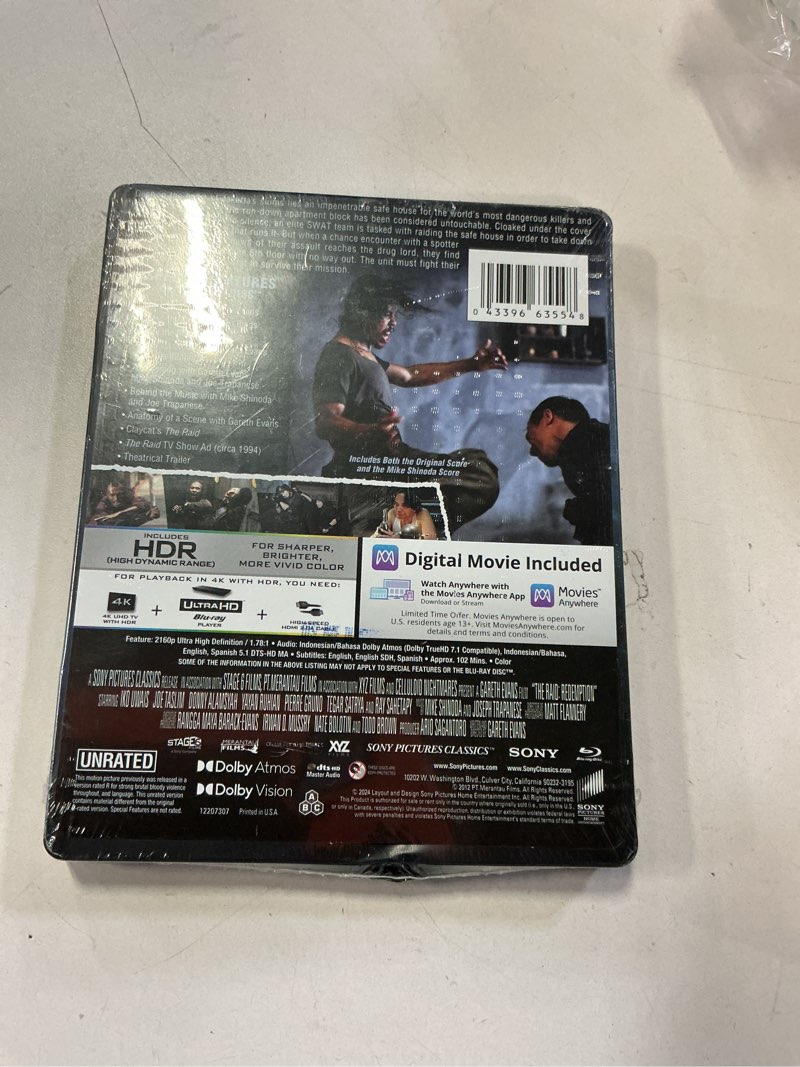 Condition photo showing New/Like New for The Raid: Redemption SteelBook (4K Ultra HD + Blu-ray + Digital)