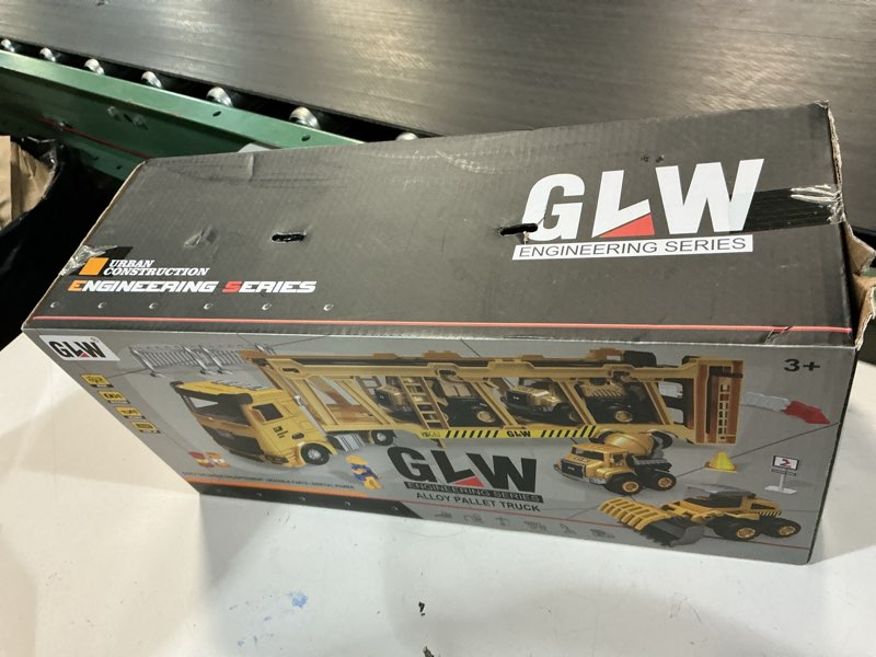 Condition photo showing New/Like New for Construction Carrier Trucks with 16 Mini Car Toy Set – Alloy Inertia Driving 1:40 Simulation Model Vehicle Toys, Scranes, 16 Mini Car Carrier Truck