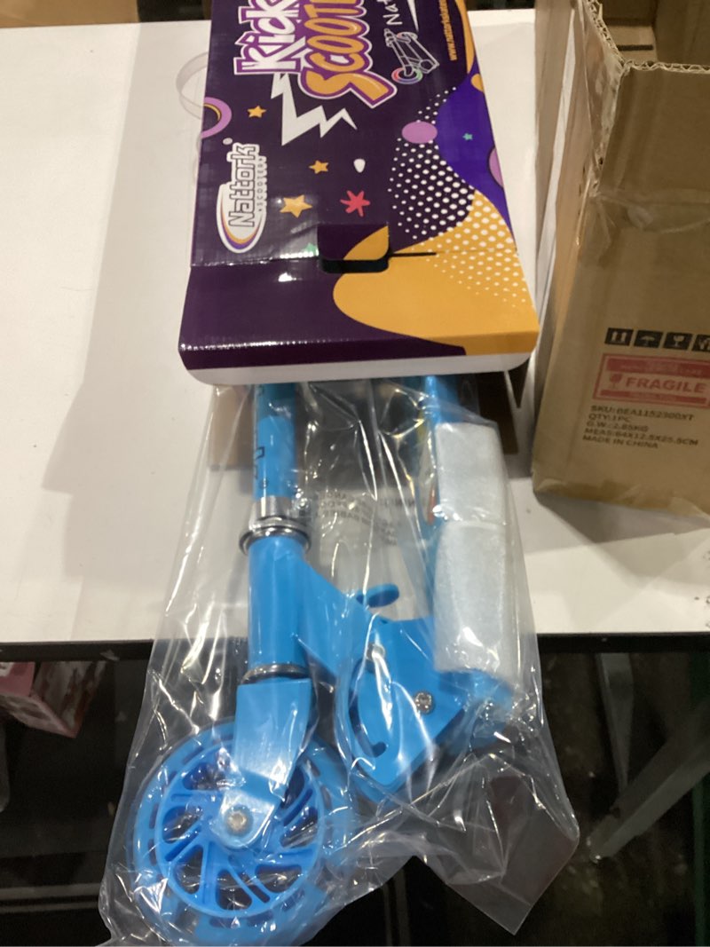 Condition photo showing New/Like New for Nattork Scooter for Kids Ages 3-8 – Kick Kids Scooters for Boys & Girls Light up Wheels Portable Lightweight Folding Design with Reducing System and Adjustable Height Handlebars and up to 110 Lbs