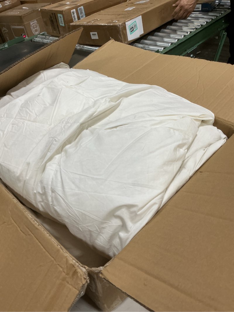 Condition photo showing As Is for Royal Elite Luxurious Goose Feather Down Comforter Queen Size-Made in Canada White Goose Feather Down Duvet Insert-Luxury Hotel Comforter Oeko Tex Cotton Shell